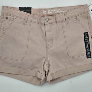 New Gap Denim Girlfriend Shorts Dusty Rose Sz 10/30r